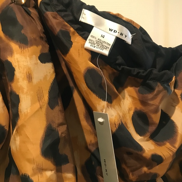 NWT - Chic One Shoulder Animal/Leopard Print Blouse (fits more like a size 12) - Picture 2 of 5